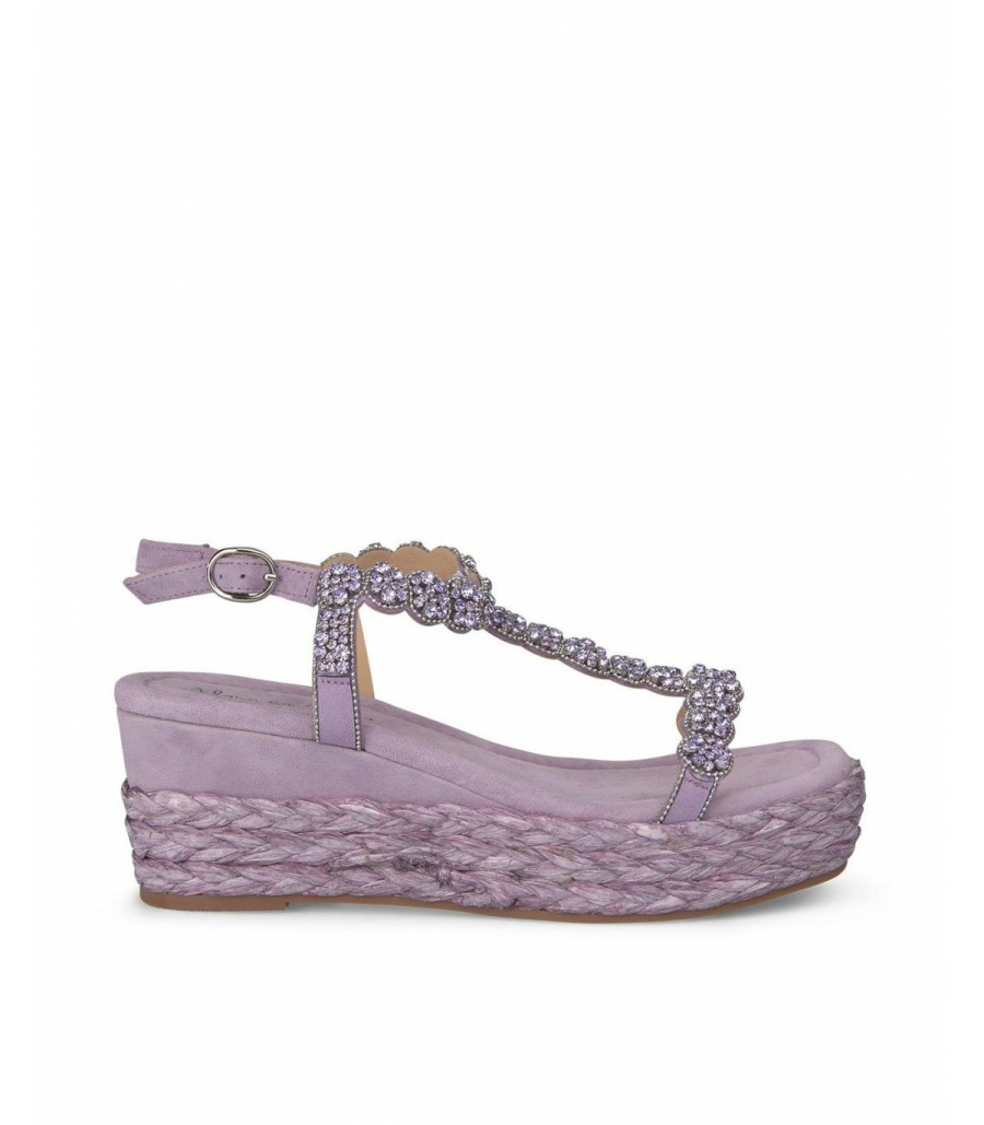 Alma En Pena Alma En Pena Mid Heel Wedges Adal Morado Alma Pena